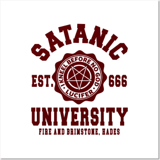 SATANIC UNIVERSITY - SATANISM OCCULT Posters and Art